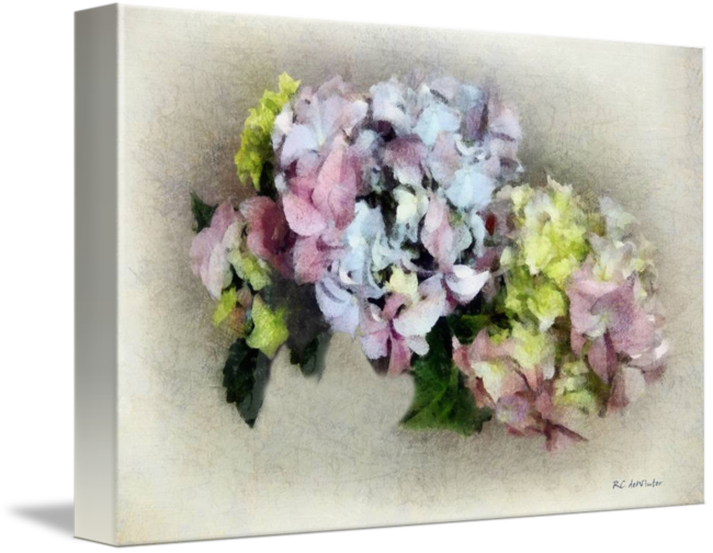Buy Gently Fading Fresco Art Prints By Rc Dewinter - Bouquet (650x504), Png Download