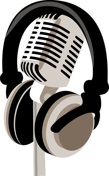 Microphone - - Mic And Headphones Vector (446x720), Png Download