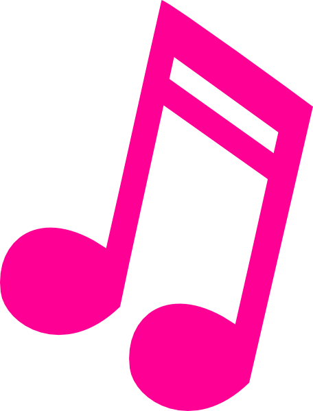 Microphone Clipart Pink - Musical Notes Clip Art (456x599), Png Download