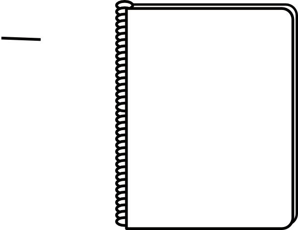 Notebook White Clip Art At Clker - Parallel (600x463), Png Download