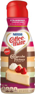 The Cheesecake Factory At Home Strawberry Cheesecake - Coffee Mate Creamer Cheesecake Factory (350x400), Png Download