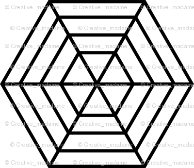 Download Hexagonal Cobwebs Initial Design - Spiderweb Clipart Black And ...