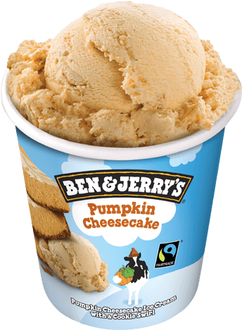 Pumpkin Cheesecake Pint - Ben And Jerry's Pumpkin Cheesecake 2016 (374x479), Png Download