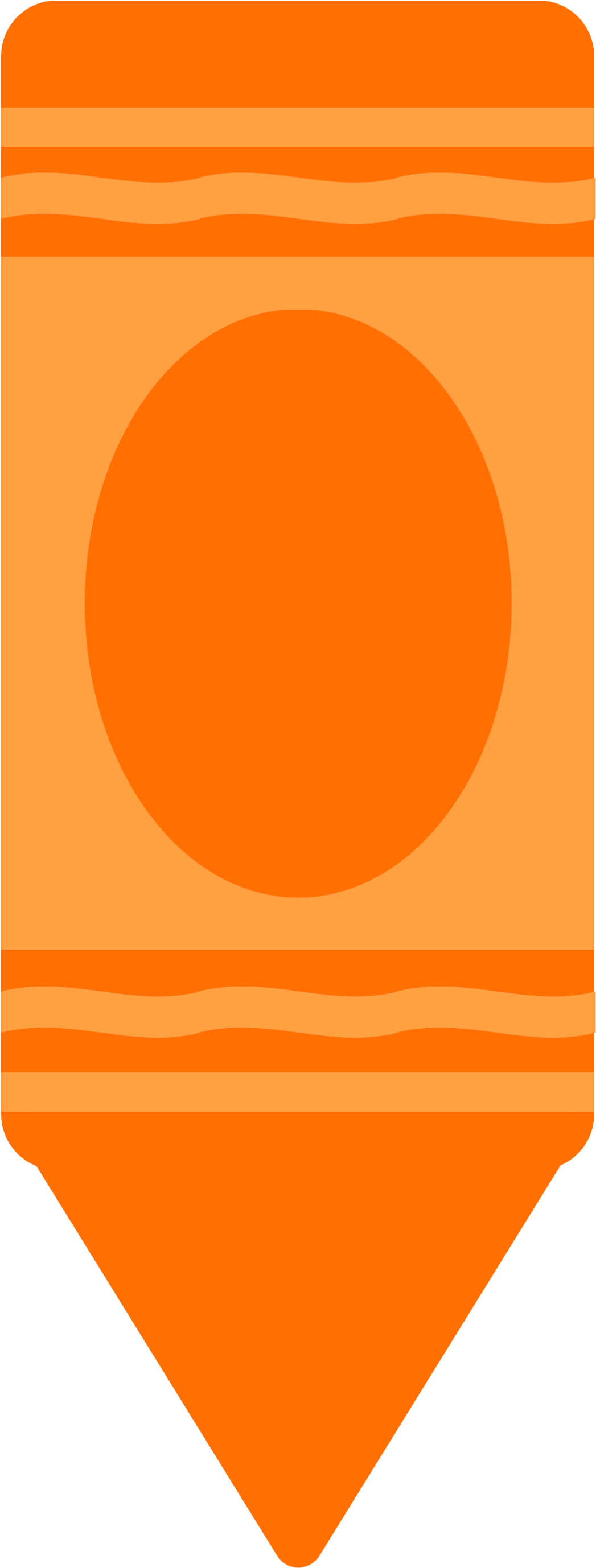 Orange-crayon 1 094 × 2 813 Bildepunkter - School (1094x2813), Png Download