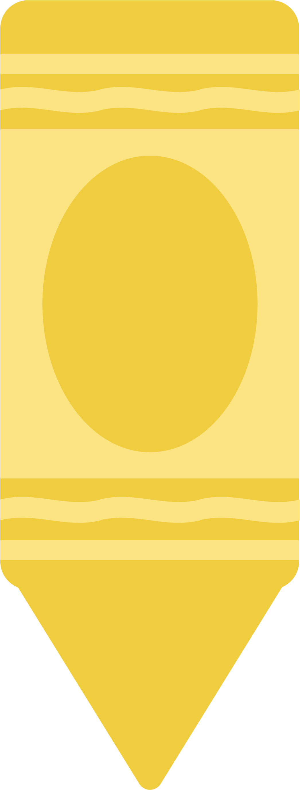 Yellow Crayon 1,094×2,813 Pixels - Crayon (1094x2813), Png Download
