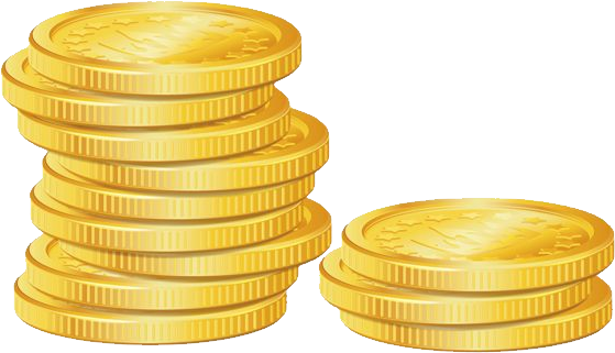 Gold Png Image - Gold Coins Png (559x321), Png Download