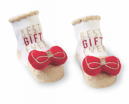 Mud Pie Best Gift Ever Red Bow Rattle Toe Socks - Mud Pie Best Gift Ever Socks (435x629), Png Download