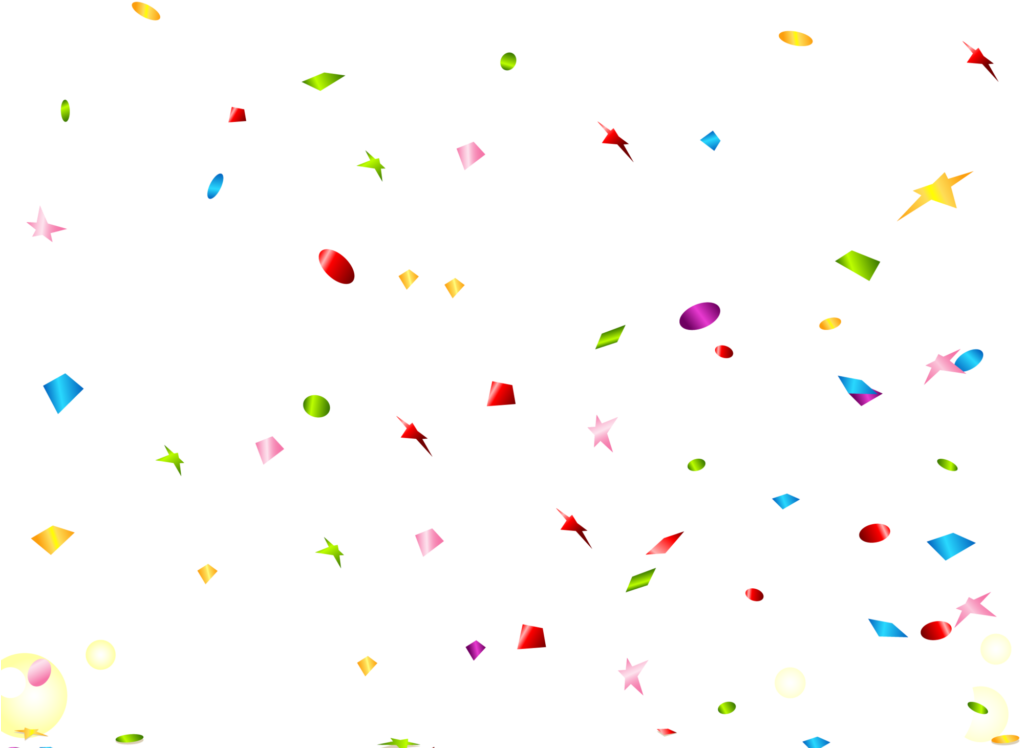 Overlay Transparent Confetti Png (1024x768), Png Download