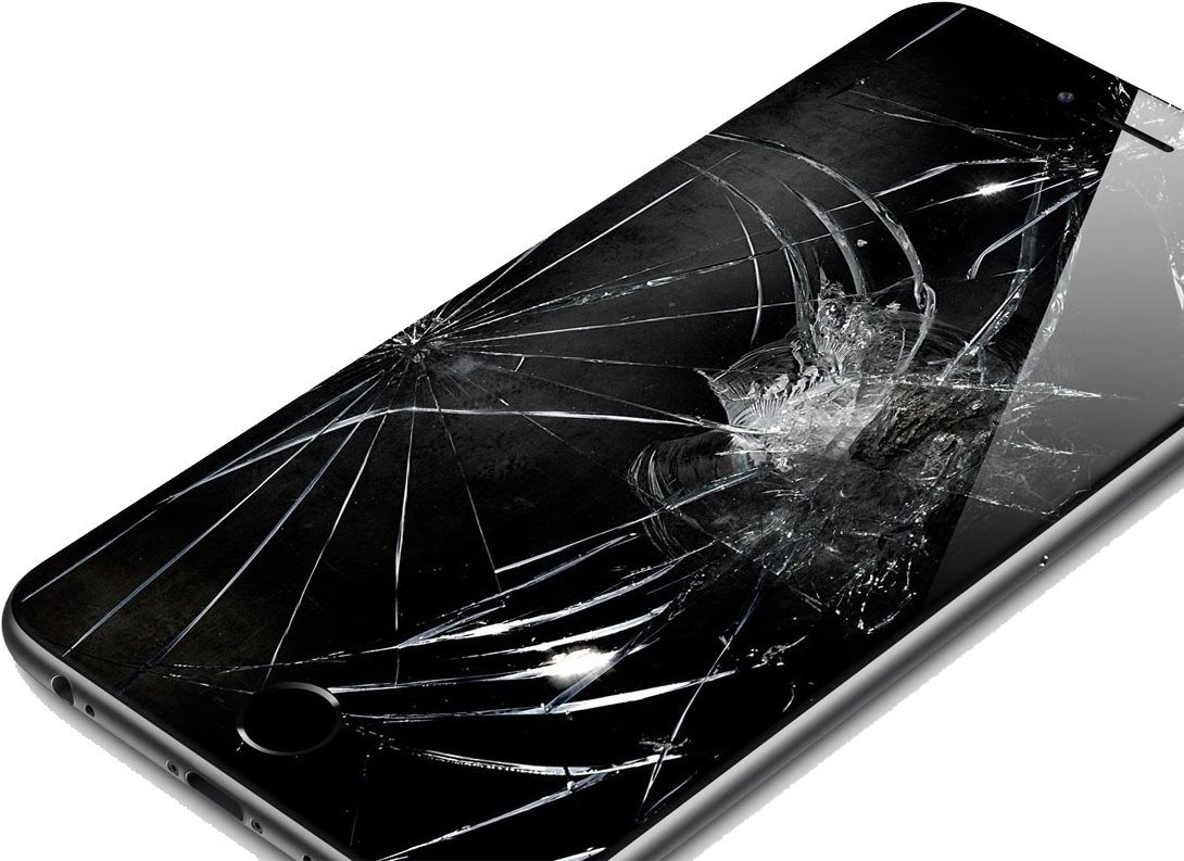 Book Now - Screen Damage Iphone 7 Plus Black (1106x797), Png Download