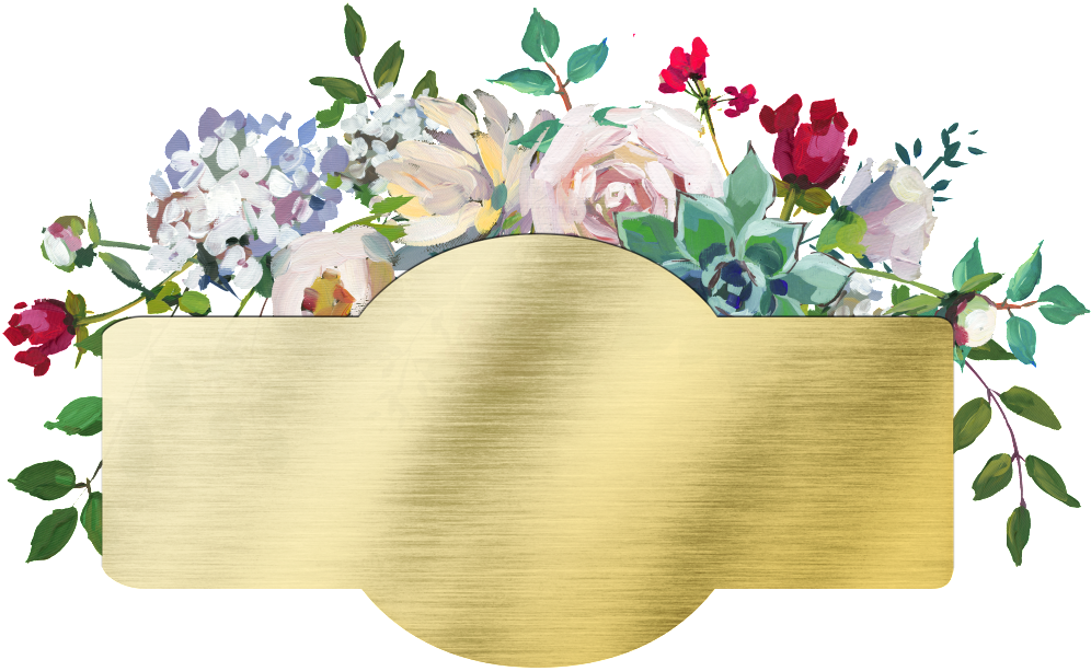 Hand Painted Golden Background Flowers Png Transparent - Pastel Flower Frame Png (1024x738), Png Download