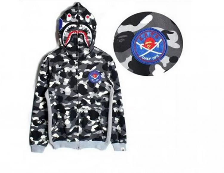 Bape 12201457 Men's Jacket Noctilucent Printing Hoodie - Bape Grey Camo Hoodie (750x750), Png Download
