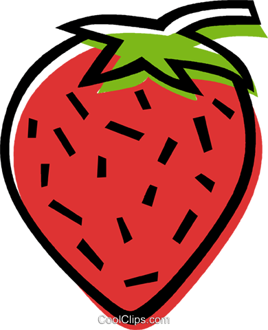 Fresa Libres De Derechos Ilustraciones De Vectores - Strawberry (390x480), Png Download