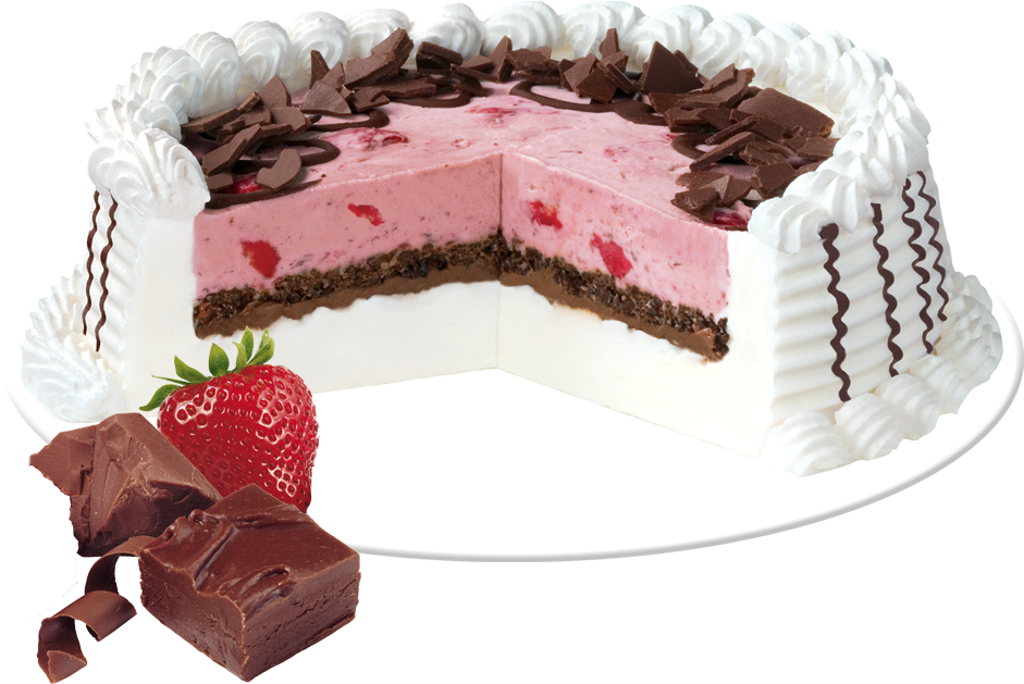 Fresa Chocolate Blizzard® Cake - Dairy Queen Blizzard Cakes (940x863), Png Download