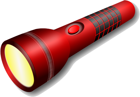 Flashlight Png Clipart - Torch Clipart (600x453), Png Download
