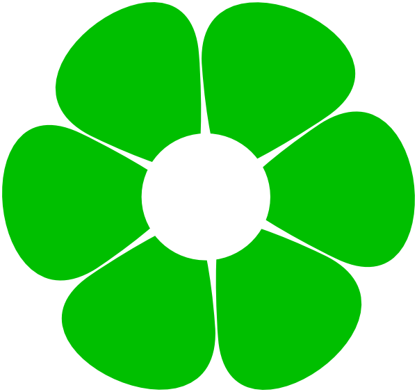 Green Flower Clipart - Flower Png Clipart (600x564), Png Download