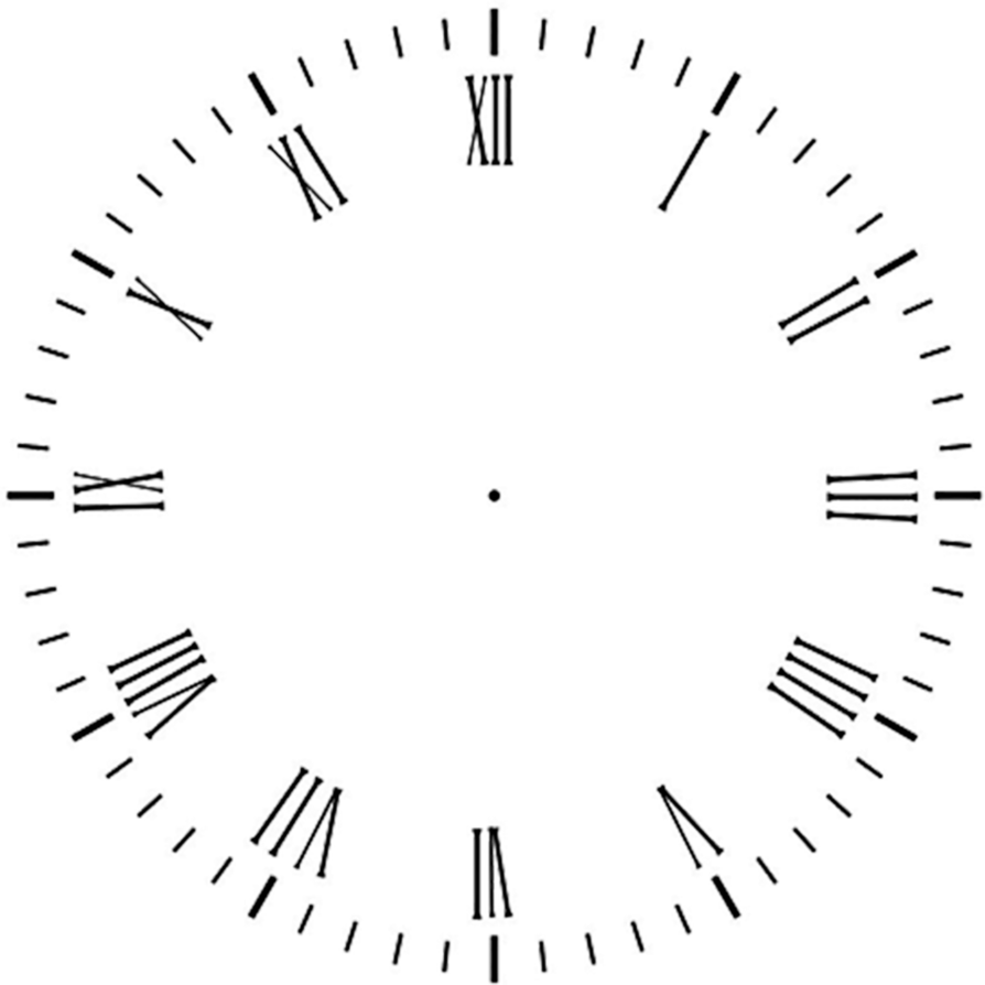 Download Clock Face Template For Clock Hands Full Size PNG Image