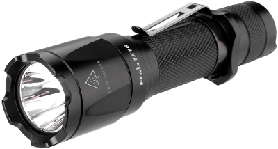 Fenix Led Flashlights - Fenix Tk16 Tactical Led Flashlight - Black (402x350), Png Download