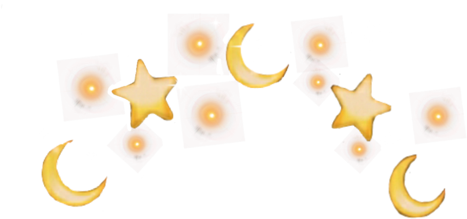 Crown Yellow Moon Star Stars Tumblr - Star (1024x1024), Png Download