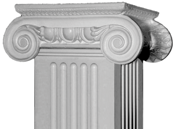 Roman Ionic - Ionic Square Column (800x632), Png Download