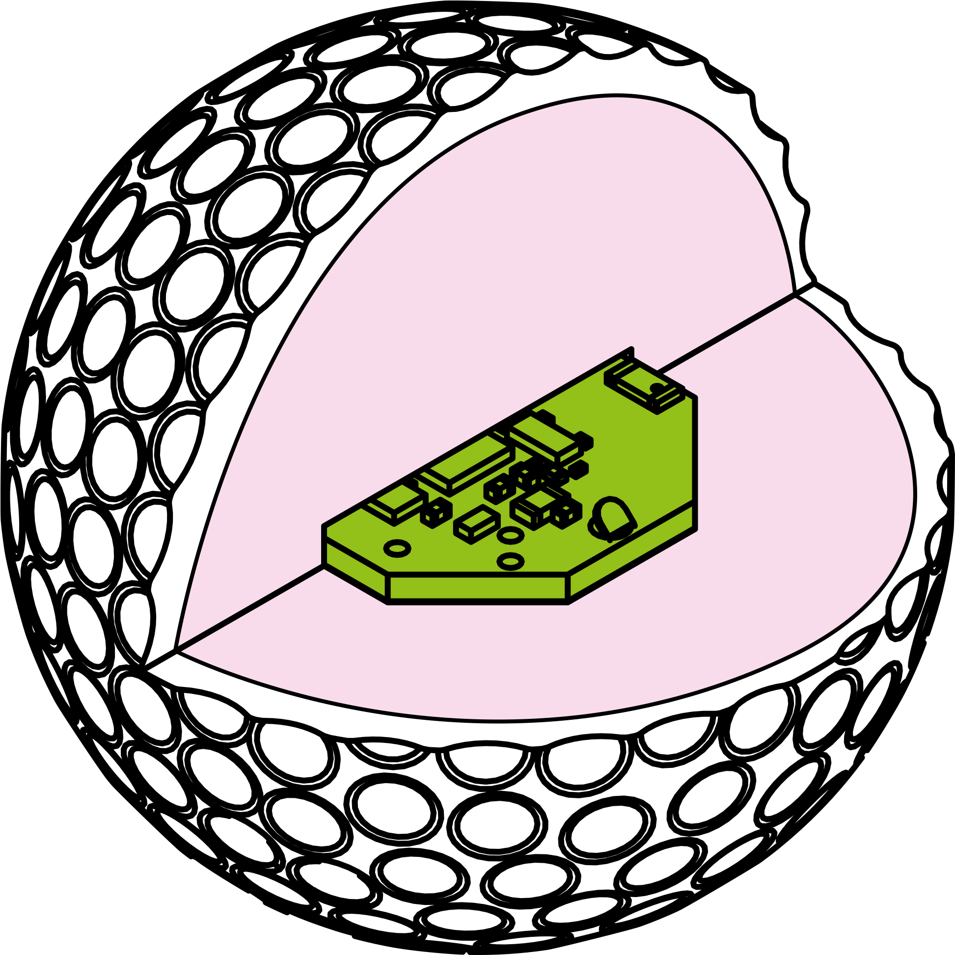 The Neverlost Golf Ball Looks, Weighs, And Behaves - Never Lost Golf Ball (2048x2048), Png Download