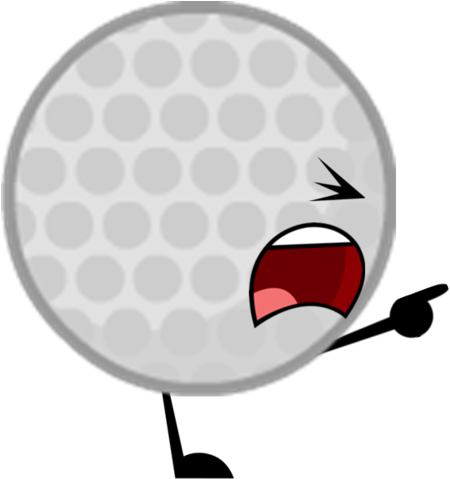 Golf Ball Pose Bfum - Bfdi Angry Golf Ball (460x480), Png Download