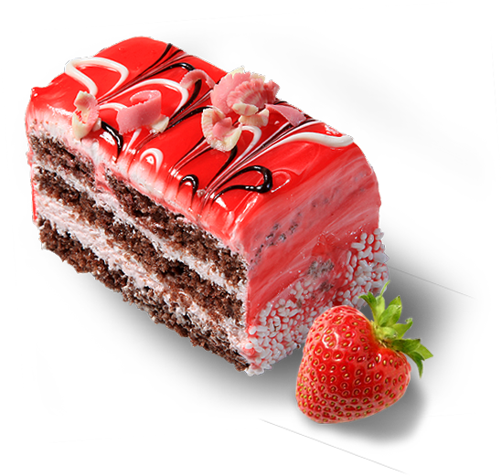 Strawberry Pastry - Strawberry Cake (1000x800), Png Download