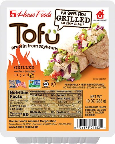 Premium Super Firm Grilled Tofu 10oz - Tofu (600x600), Png Download