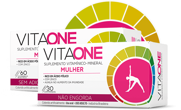 Caixa De Vitaminas Vitaone Mulher - Vitaone Homem E Mulher (614x359), Png Download