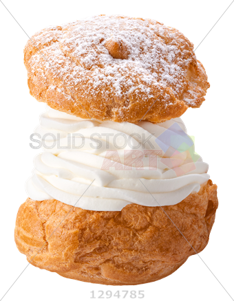 Stock Photo Of Brown Cream Puff Pastry On Transparent - Cream Puff Png (340x438), Png Download
