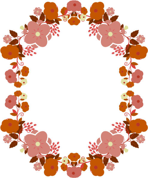 Floral Vector Frame With Beautiful Vector Flower Handmade - Marcos De Bodas Para Invitacion (640x640), Png Download