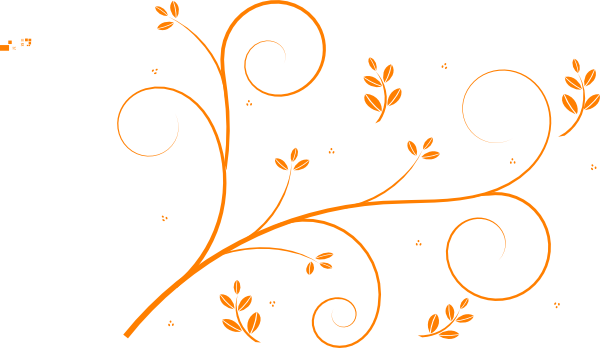 Aqua Floral Vine Clip Art - Vine Line Drawing Flower (600x348), Png Download