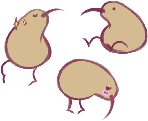 Kiwi Bird Art - Art (540x466), Png Download