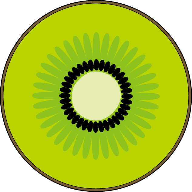Kiwi Slice Clipart Png - Kiwi Slice Clipart (633x633), Png Download
