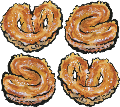 Cookies And Brownies - Pastry (400x359), Png Download