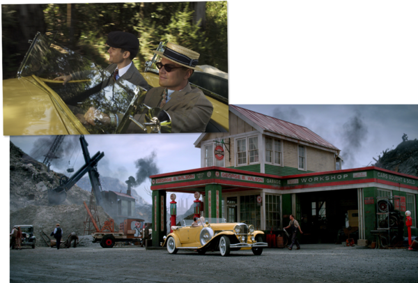 Great Gatsby Sketches Scenes Ss07 - Great Gatsby Petrol Station (600x406), Png Download