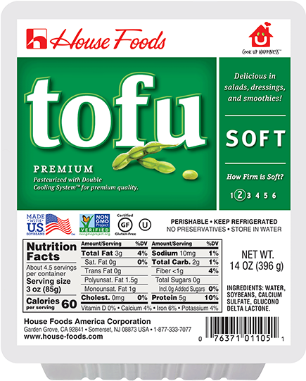 Premium Tofu Soft - House Foods Premium Tofu Extra Firm 340g (600x600), Png Download