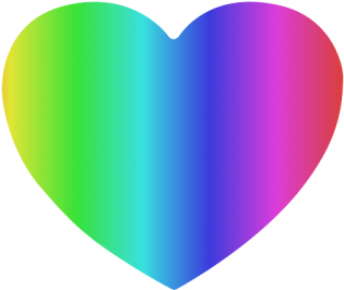 Crayon Box Ombre Rainbow Heart-shaped Mousepad - Crayon (500x500), Png Download