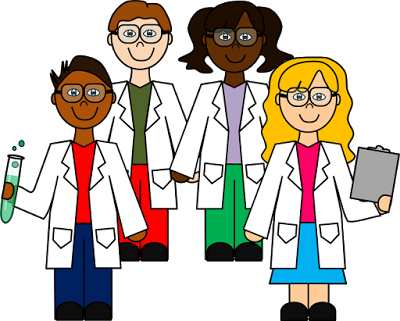 Science Clipart Png Clip Art - Group Of Scientists Clipart (400x321), Png Download