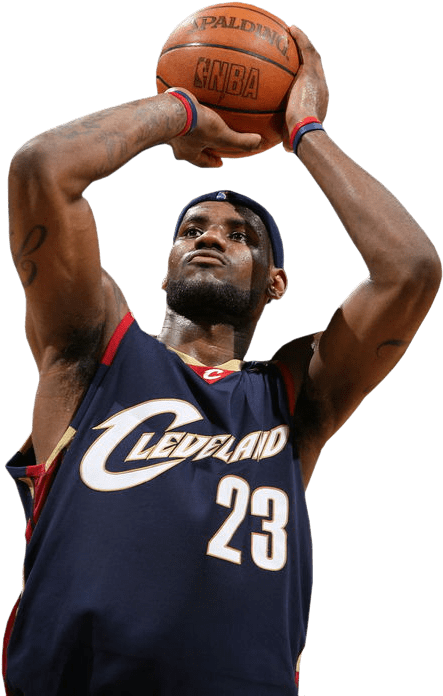 Lebron James Shot Png - Cleveland Cavaliers Lebron James Hardwood Classics (540x768), Png Download