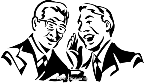 Two Men Talking Royalty Free Vector Clip Art Illustration - Homens Conversando Png (480x276), Png Download