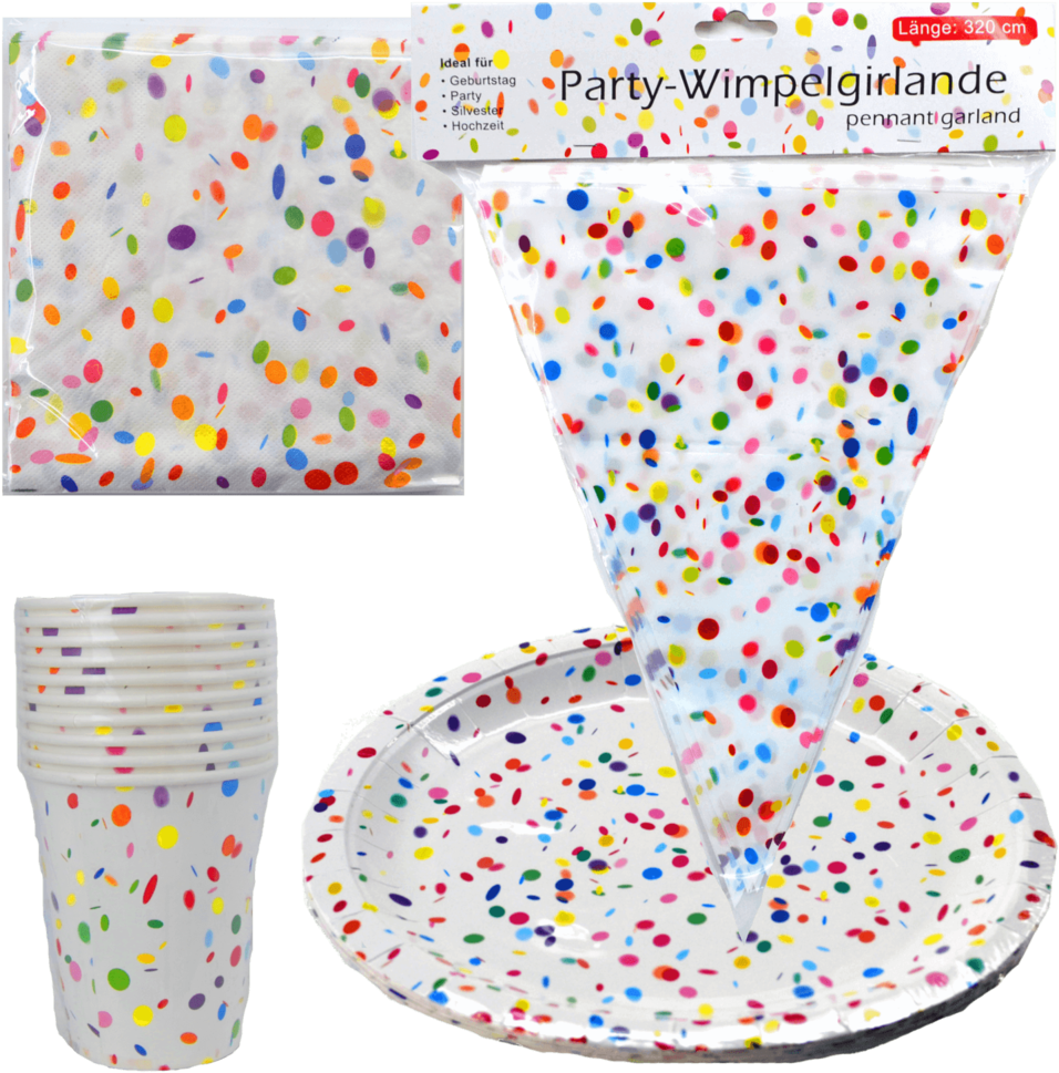 Party Set - Unique Foil Birthday Confetti (1000x1000), Png Download