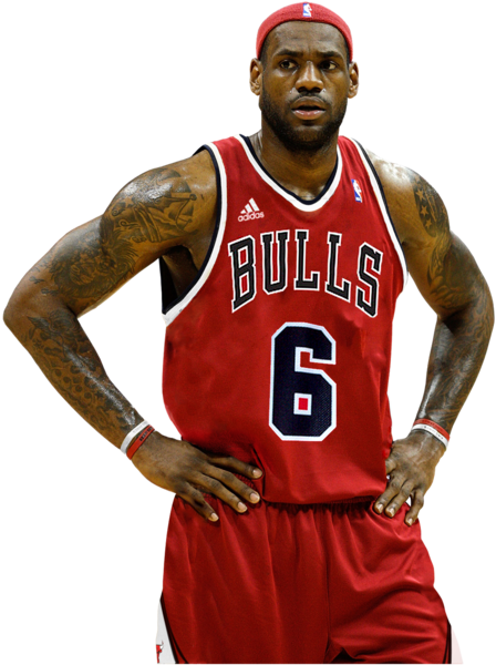 Lebron James Signs With Bulls - Basketball Player (448x600), Png Download