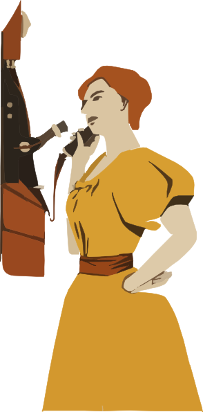Lady Talking On The Phone Svg Clip Arts 294 X 595 Px (294x595), Png Download