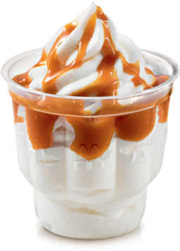 Caramel Sundae - Caramel Sundae Mcdonalds (477x355), Png Download