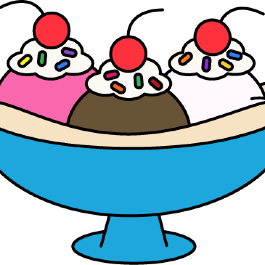 Banana Split Clipart Sundae Ice Cream Clip Art - Ice Cream Sundae Clipart (900x900), Png Download