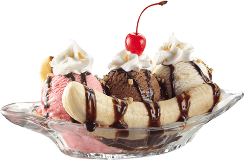 Banana Split Png Graphic Black And White Library - Banana Split (600x600), Png Download