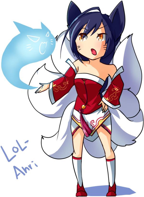 Loli Ahri - Lolicon (630x900), Png Download