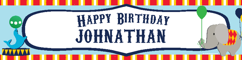 Circus Themed Birthday Banner - My Whole Heart Notecard At Thegardengates.com (800x200), Png Download