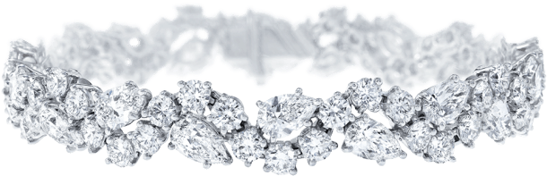 Winston™ Cluster By Harry Winston, Diamond Bracelet - Harry Winston Cluster Bracelet (760x500), Png Download