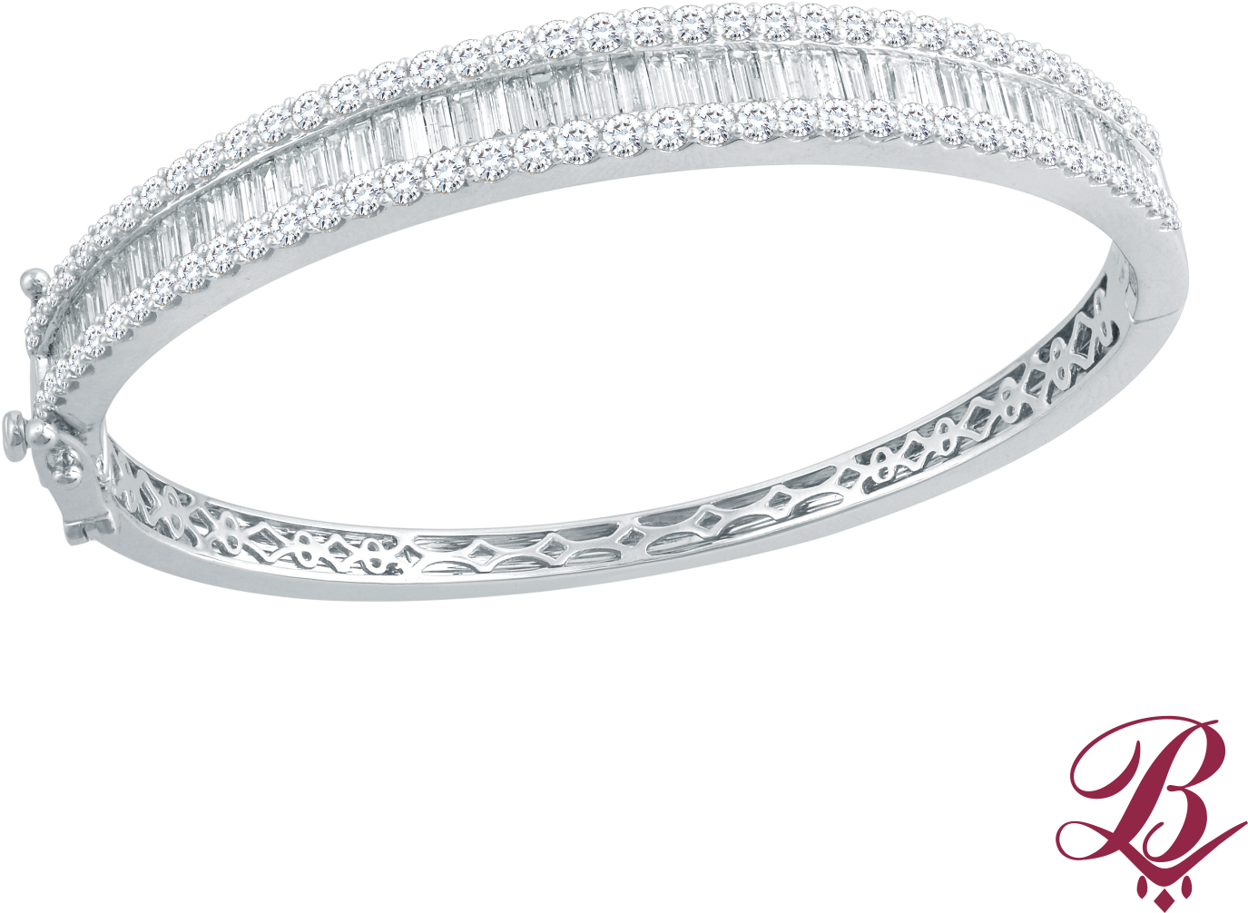 Comfort Fit Diamond Bracelet - Bangle (1500x1500), Png Download